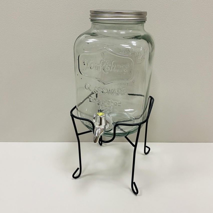 Лимонадник стеклянный S&T с металлической крышкой на подставке для напитков 6 л (4433) - фото 4 Лимонадник стеклянный S&T с металлической крышкой на подставке для напитков 6 л (4433) - фото 4