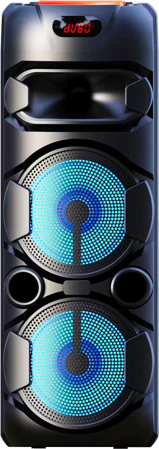 Портативная колонка караоке TMG ZQS-8220S с микрофоном 2 динамика по 8" 40 Вт Bluetooth 5.0 FM Черный (ML-06974)