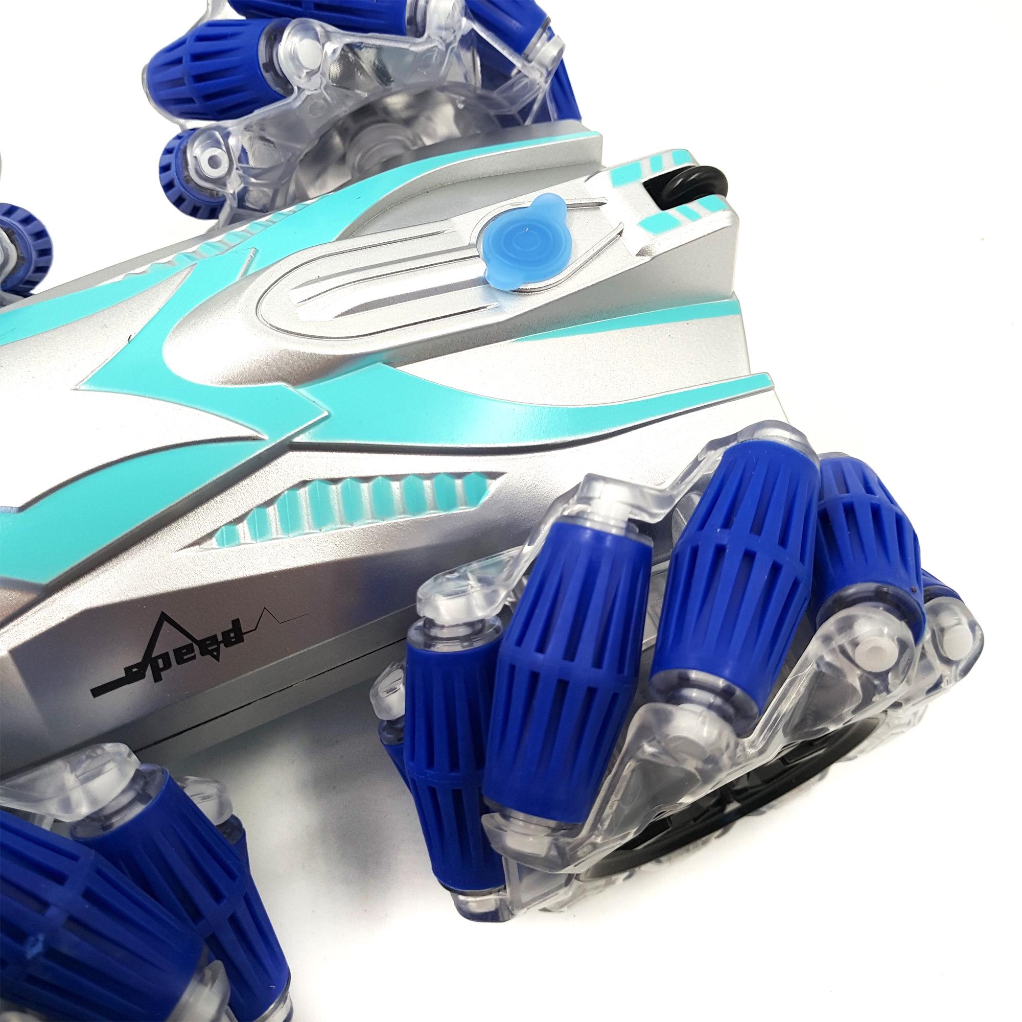 Машинка перевертыш Stunt Elf трюковая с пультом управления/парогенератором/подсветкой 3,7 V 18 см Cиний (117062s) - фото 5