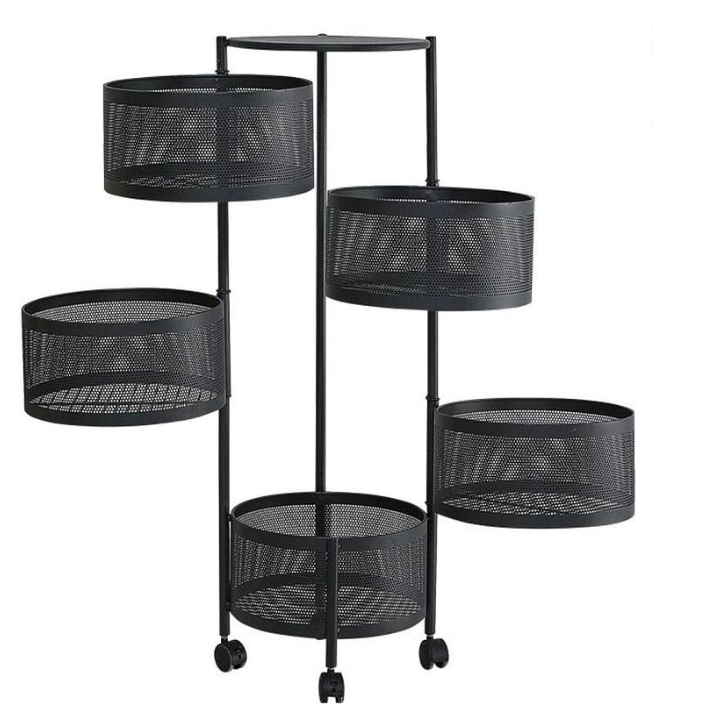 Этажерка на колесах Sphere 5 овраг 33x89 см (R93517-BK) Этажерка на колесах Sphere 5 овраг 33x89 см (R93517-BK)