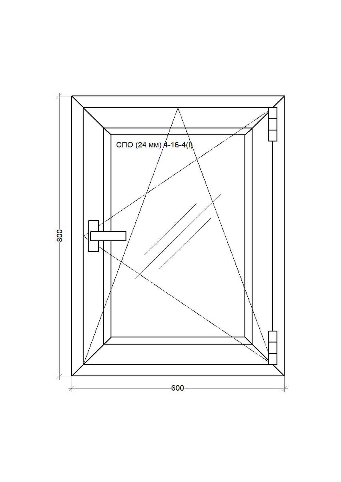 Вікно металопластикове поворотно-відкидне WDS 5S 600x800 мм (W.V.24.60.80) - фото 2 Вікно металопластикове поворотно-відкидне WDS 5S 600x800 мм (W.V.24.60.80) - фото 2