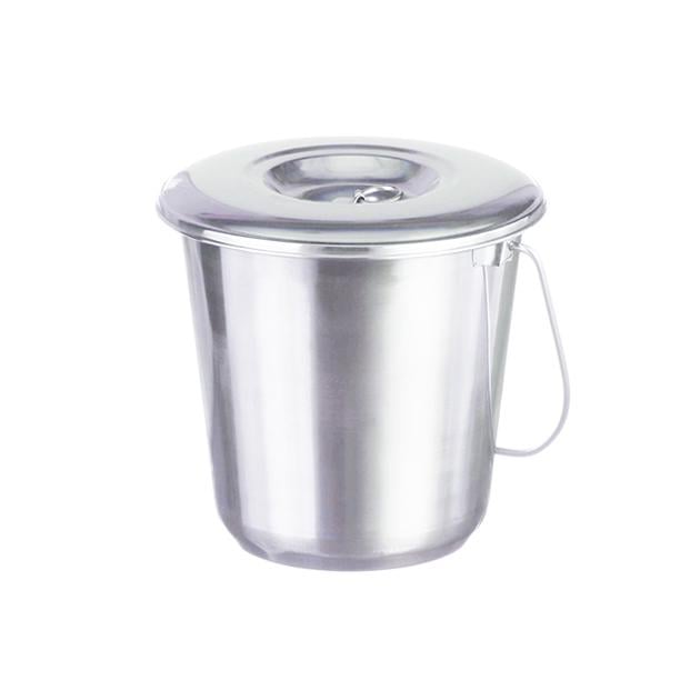 Ведро с крышкой из пищевой нержавеющей стали 10 л