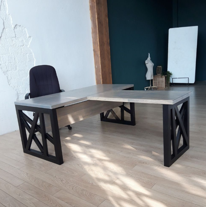 Письменный стол руководителя EcoLoft IN-2051 Лофт Серый (23059292)