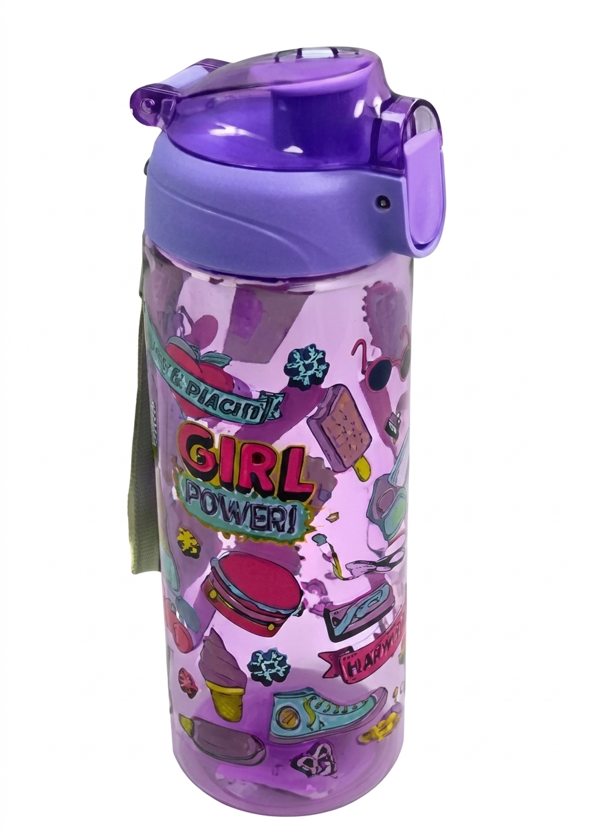 Пляшка-поїлка пластикова Stenson Summer 600 мл Purple