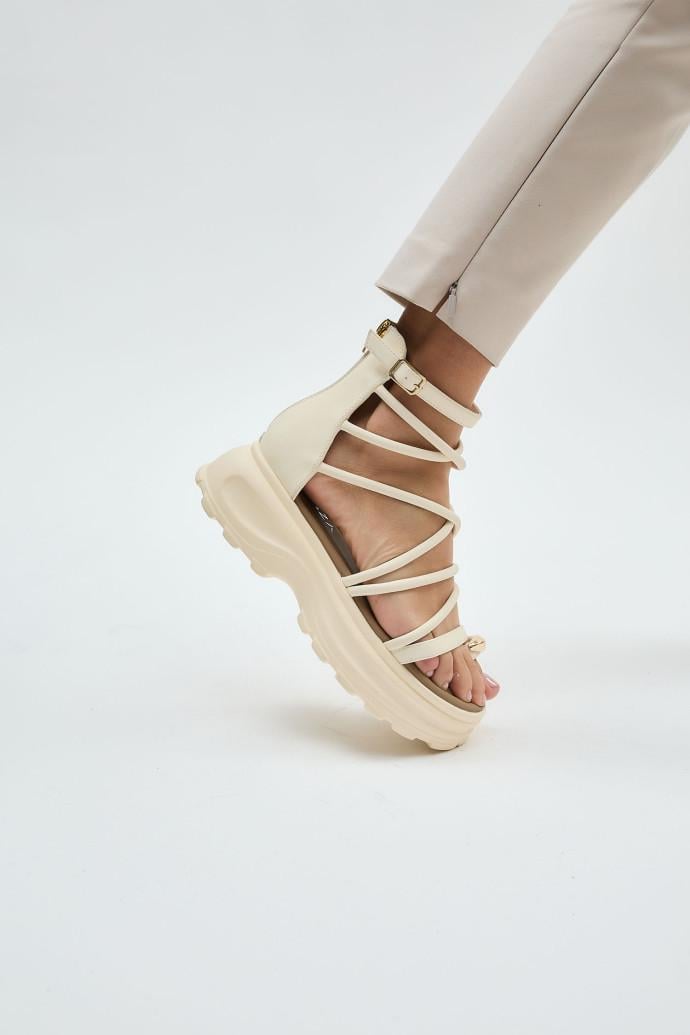 Сандалии женские LONZA на платформе р. 41 Бежевый (198975) - фото 4 Сандалии женские LONZA на платформе р. 41 Бежевый (198975) - фото 4