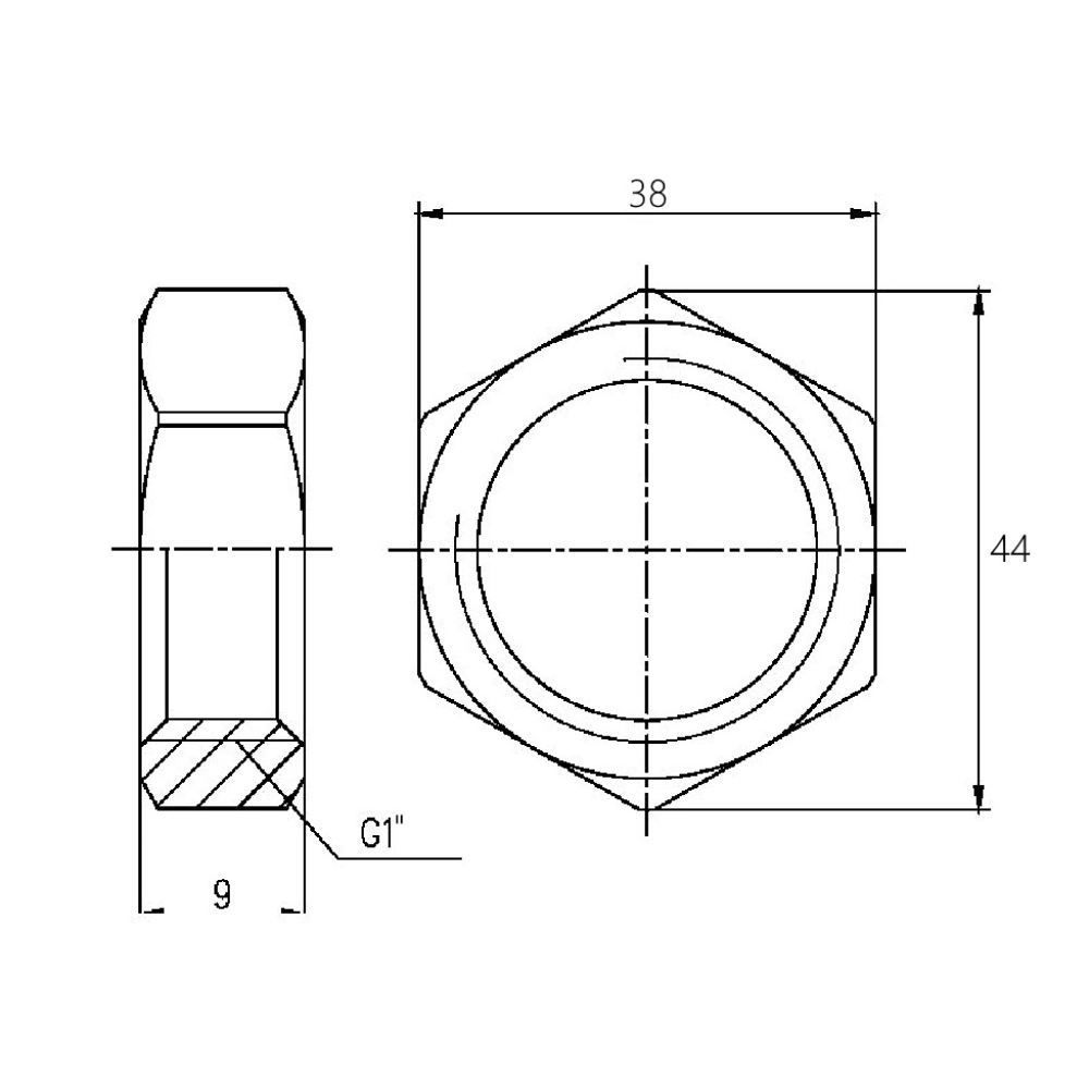 Контргайка латунна нікельована SD Forte 1" SF35025 (FRRS00002525) - фото 2