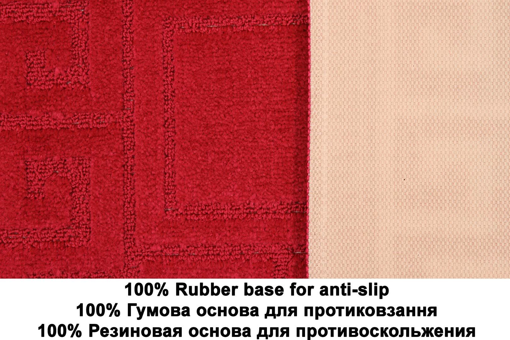 Набор ковриков в ванную комнату Relana Elana Ethnic 60x100 + 60x50 см Бордовый - фото 5
