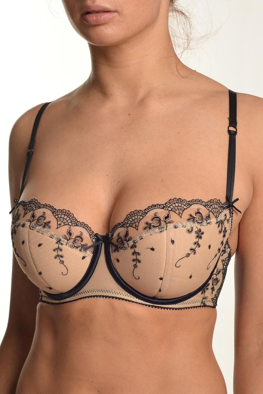 Бюстгальтер с уплотненной чашкой ZeBra 70C Черный/Жареный миндаль (66951)