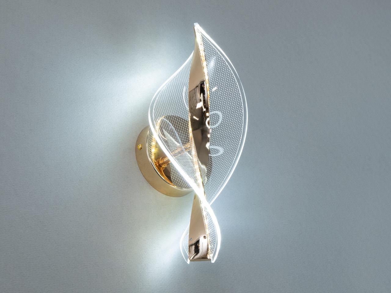 Настінний світильник світлодіодний в спальню F3851-1-LS 6W Золотий (2488097985) - фото 4