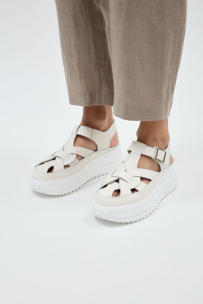 Сандалии женские LONZA на платформе р. 42 Бежевый (198409)