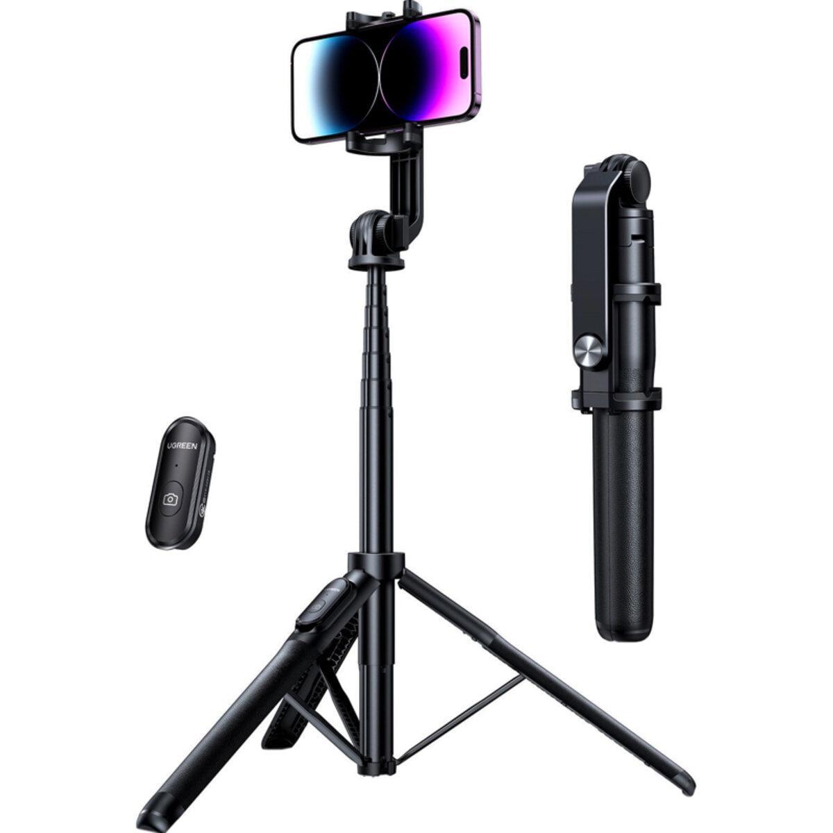 Штатив-трипод селфи-палка UGREEN LP586 Selfie Stick Tripod with Bluetooth Remote Black (UGR-15062)