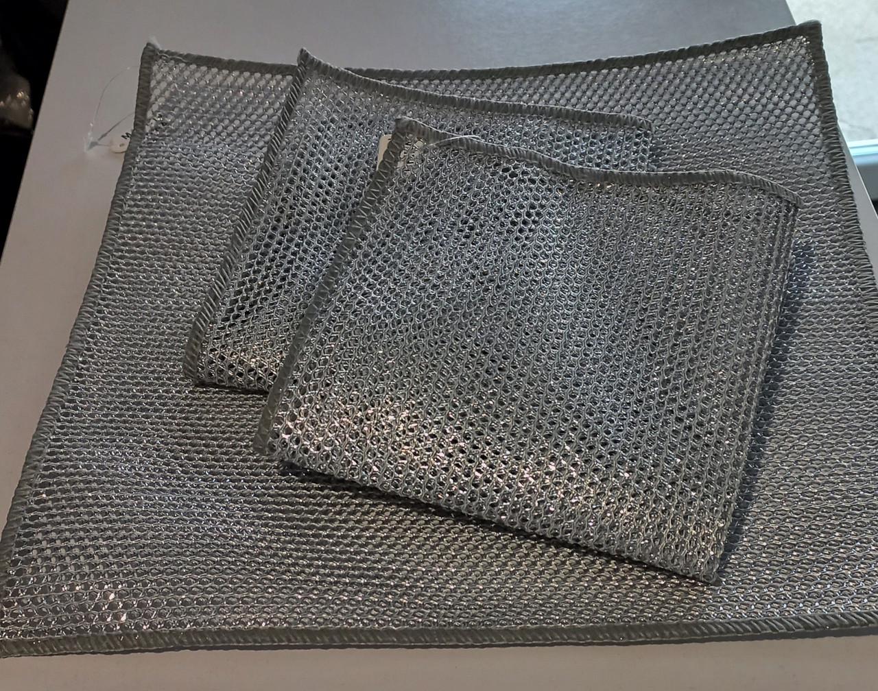 Серветка подвійна металева багаторазова 30х30 см 3 шт. (2401740192) - фото 4