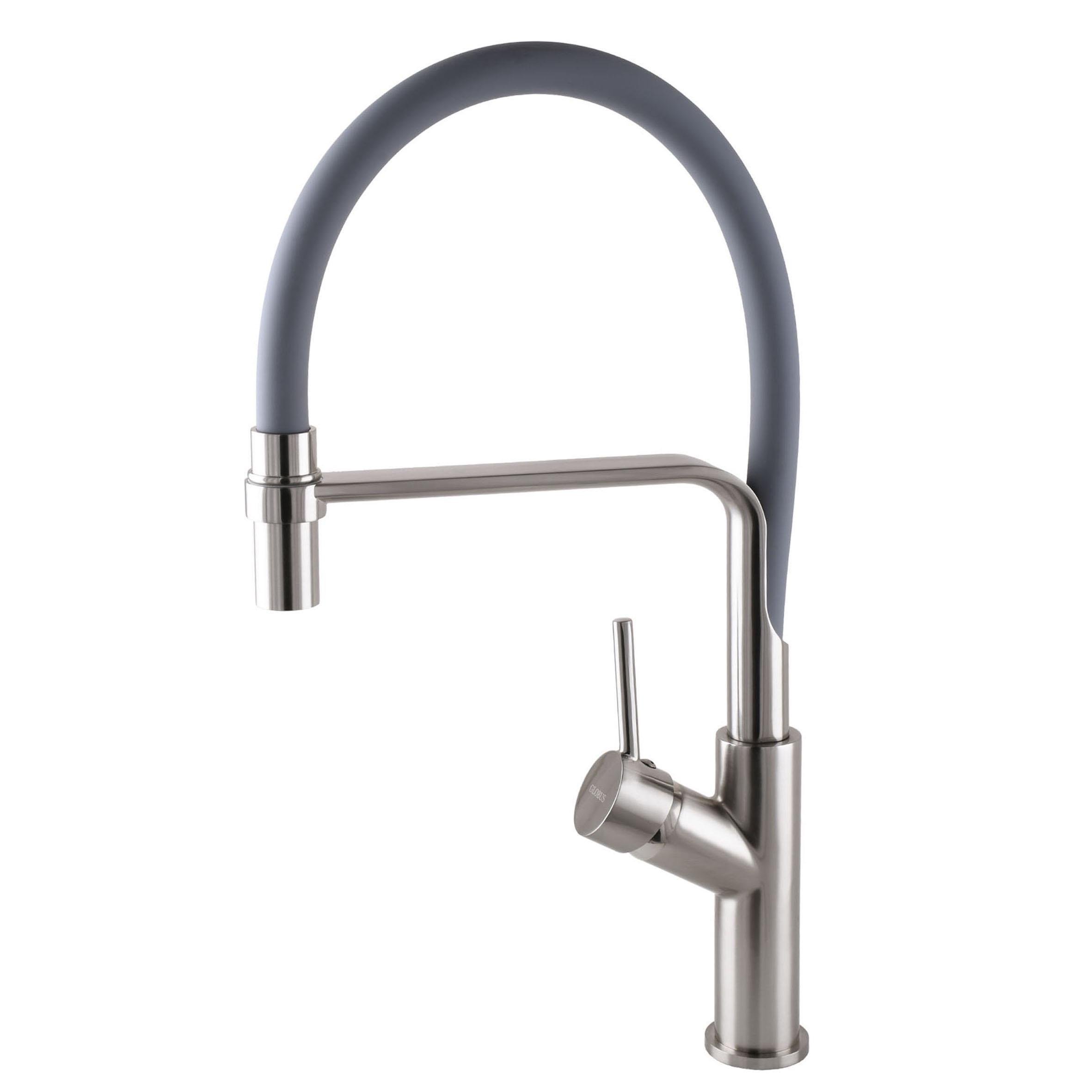 Кран на кухню Globus Lux нікель Сірий (DNG01)