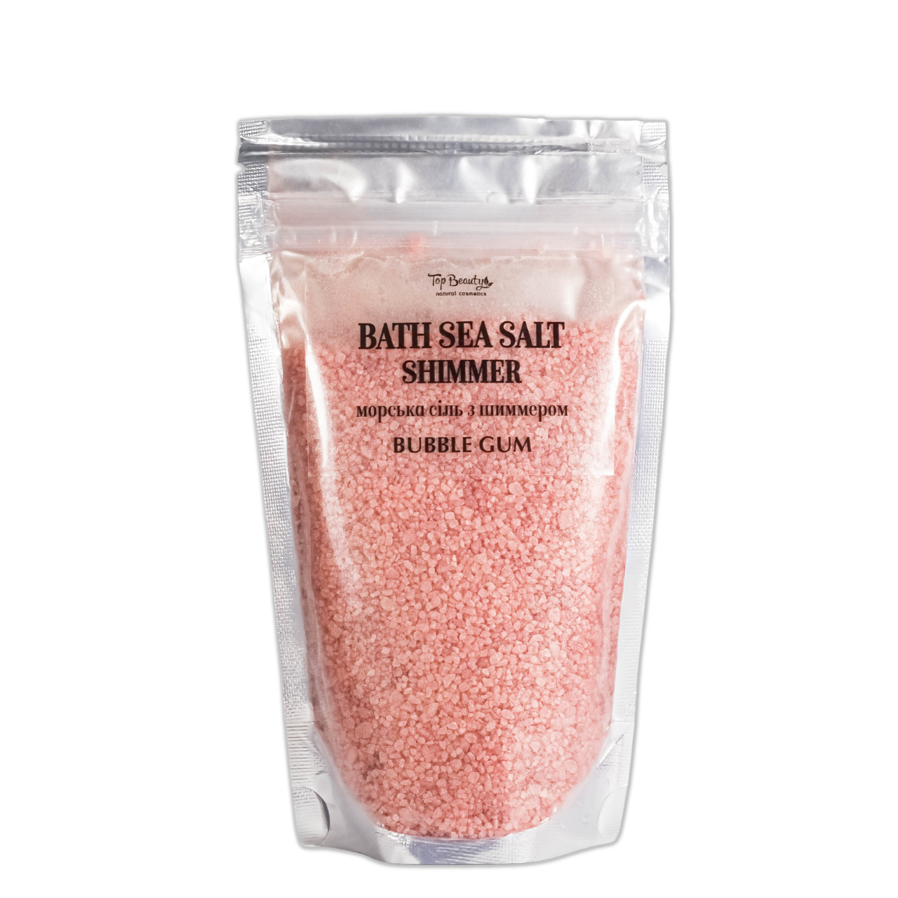 Соль для ванны Top Beauty Bubble Gum с шимером 250 г (23938968)