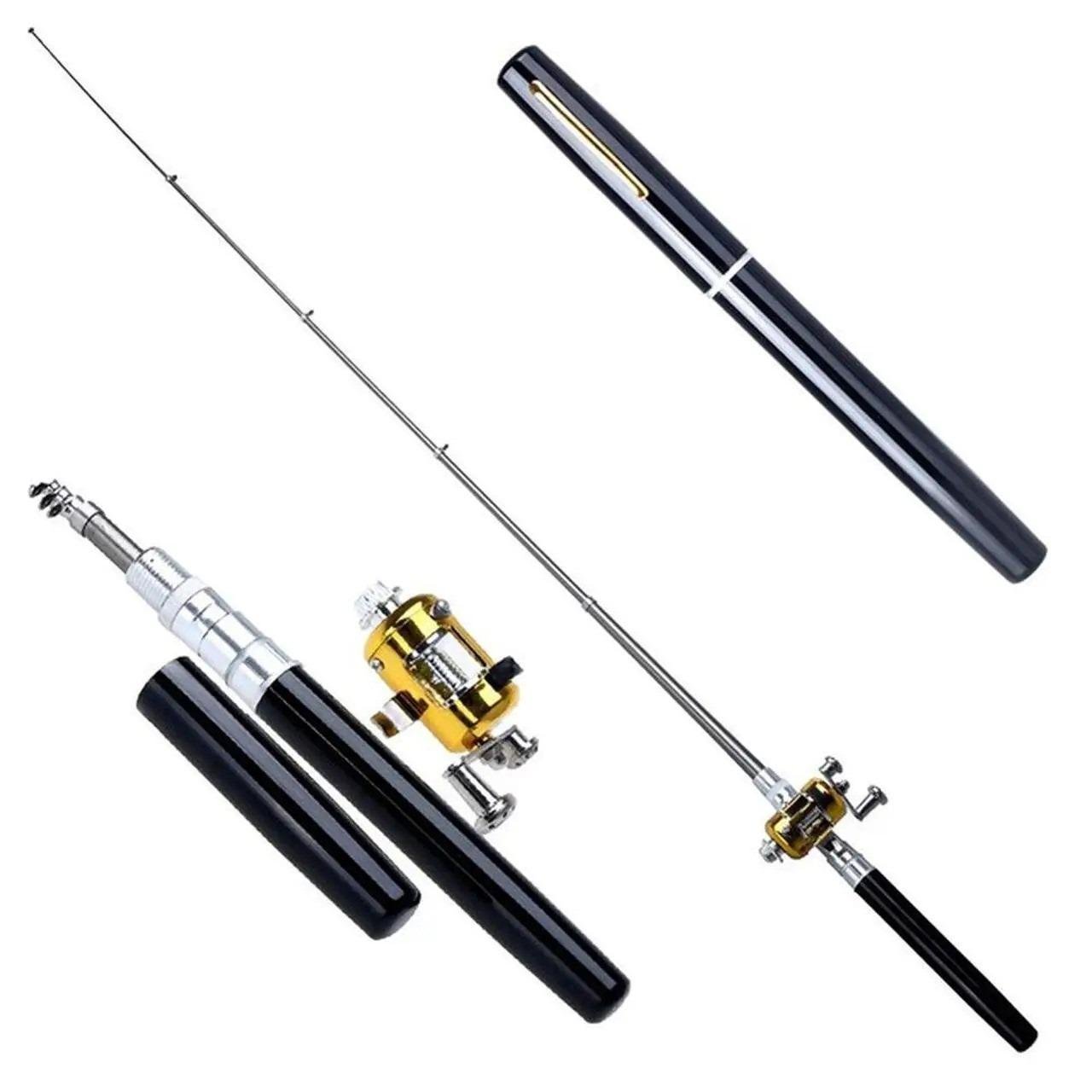 Удочка складная Fishing Rod In Pen Case 97 см Black - фото 5