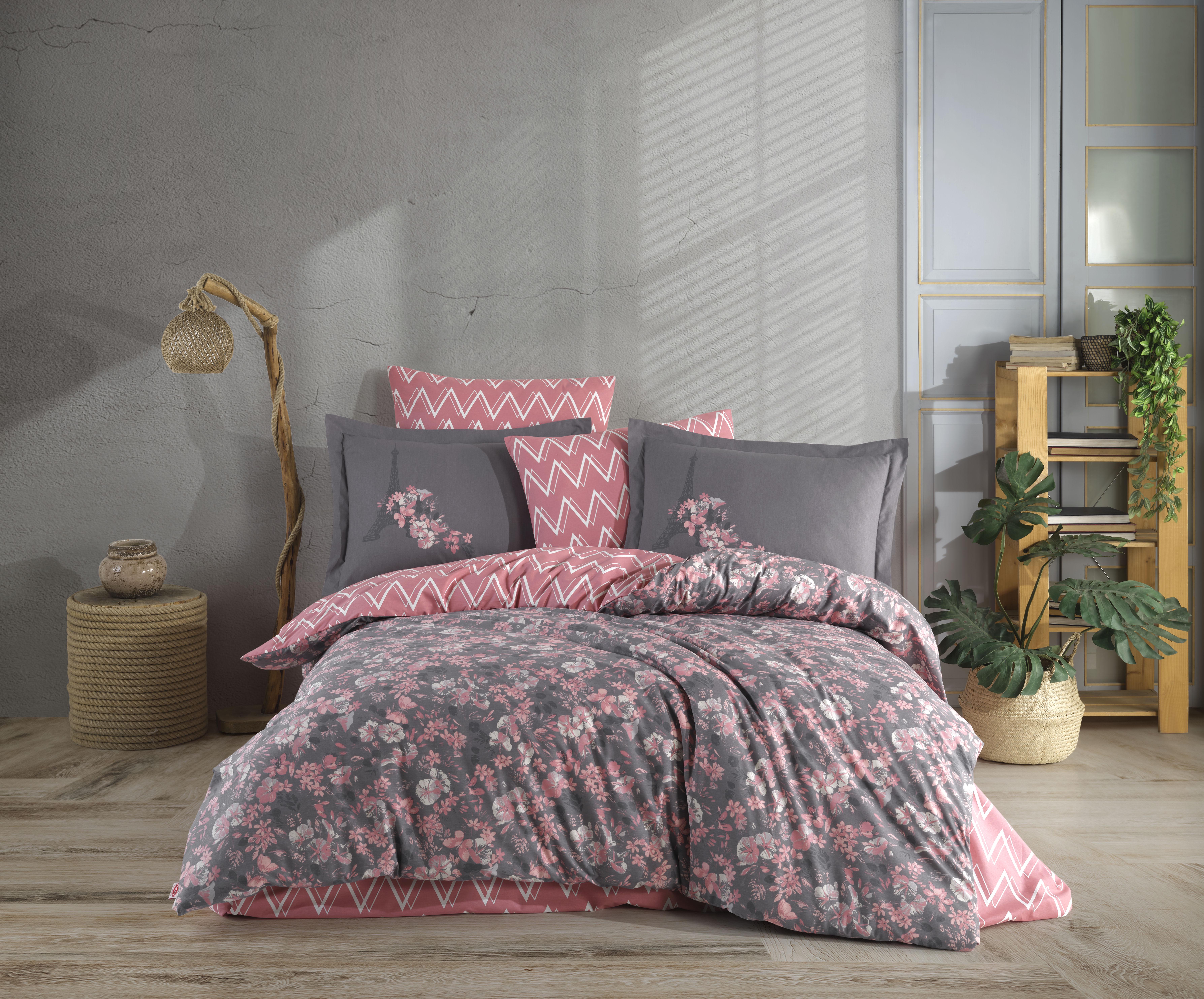 Комплект постельного белья Hobby Poplin Alanza 200х220 см Пудровый (8698499166493)