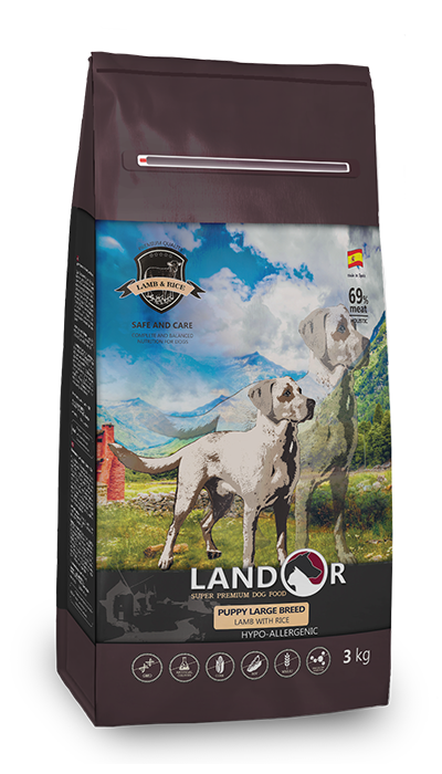 Корм сухой для щенков LANDOR Puppy Large Breed Lamb&Rice крупных пород Ягненок с рисом 3 кг (BP8436022859999) Корм сухой для щенков LANDOR Puppy Large Breed Lamb&Rice крупных пород Ягненок с рисом 3 кг (BP8436022859999)