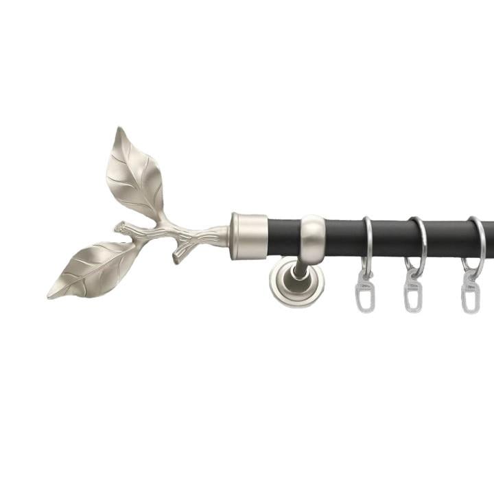 Карниз для штор Orvit Листок однорядный 19 мм 300 см Черный/Сатин (009-1121)