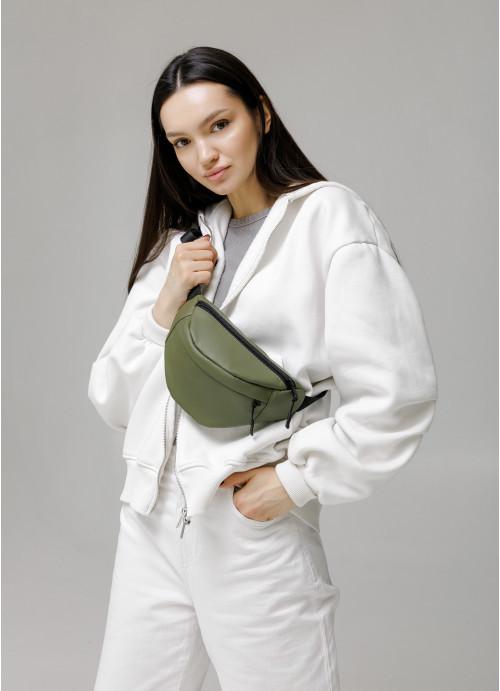 Поясная женская сумка Sambag экокожа/водостойкая Хаки (2618898447) - фото 3 Поясная женская сумка Sambag экокожа/водостойкая Хаки (2618898447) - фото 3