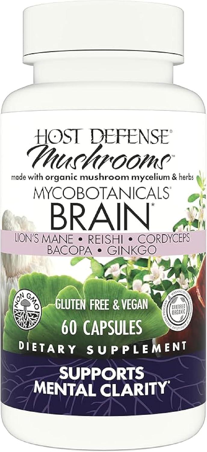 Формула для мозку Host Defense MycoBotanicals Brain 60 капсул Формула для мозку Host Defense MycoBotanicals Brain 60 капсул