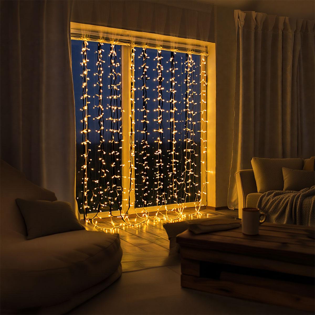 Гірлянда кімнатна Штора ZWM32144LEDY 3х2 м 144 LED Білий/Жовтий (29912830) - фото 2 Гірлянда кімнатна Штора ZWM32144LEDY 3х2 м 144 LED Білий/Жовтий (29912830) - фото 2