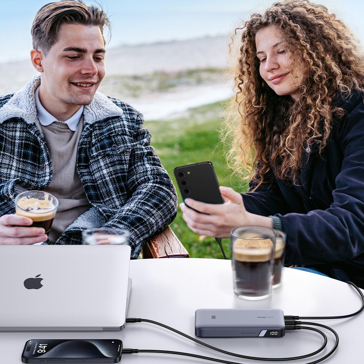 Аккумулятор внешний для ноутбука UGREEN PB720 20000 mAh 100W Two-way Fast Charging Power Bank Gray (25188) - фото 3 Аккумулятор внешний для ноутбука UGREEN PB720 20000 mAh 100W Two-way Fast Charging Power Bank Gray (25188) - фото 3