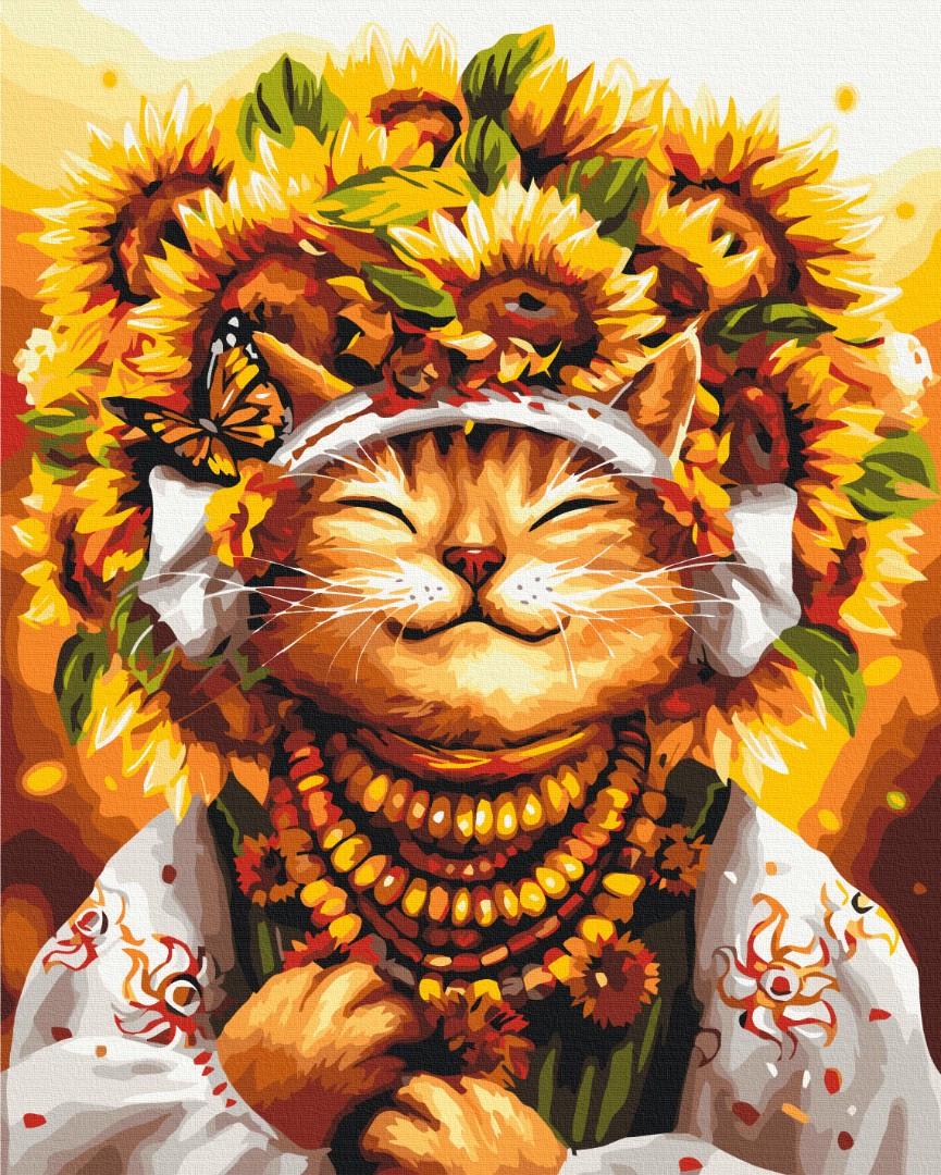 Картина по номерам BrushMe Кошка Солнышко 40х50 см (BS53558)