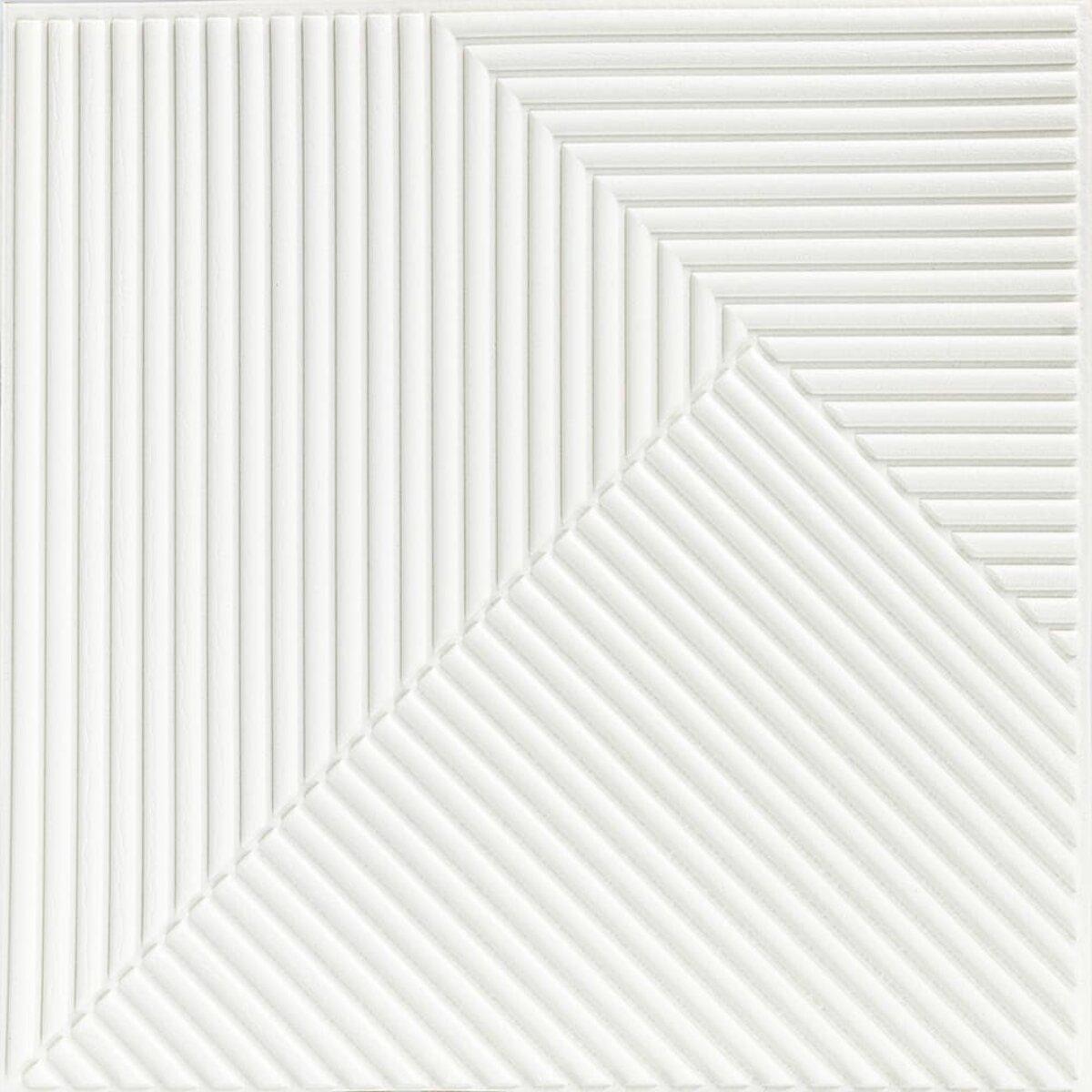 3D-панель самоклеюча Бамбук 500х500х5 мм Білий (SW-00002877)