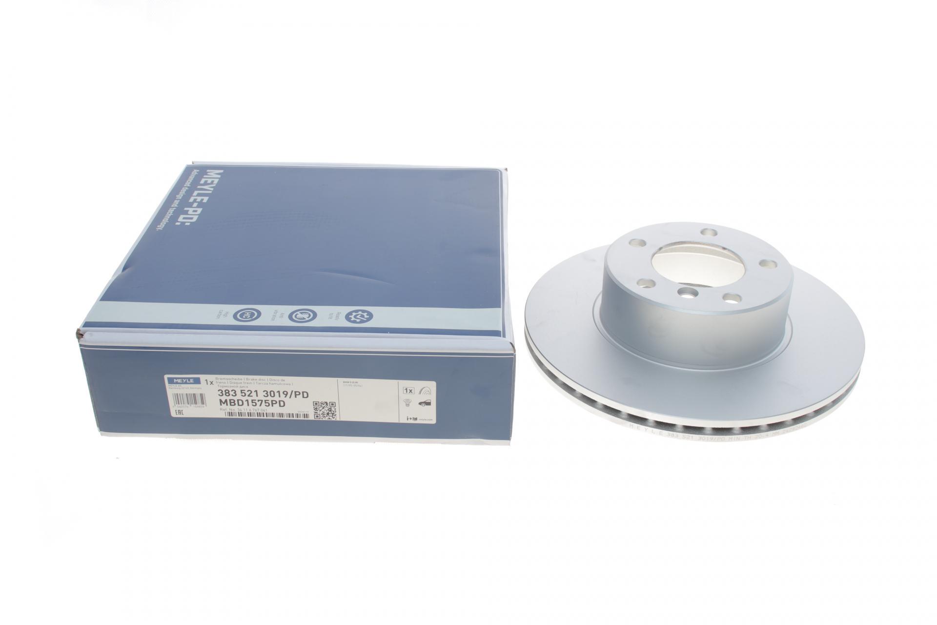 Диск гальмівний передній Meyle BMW 5 E39 95-04 296x22 мм (383 521 3019/PD MEYLE)