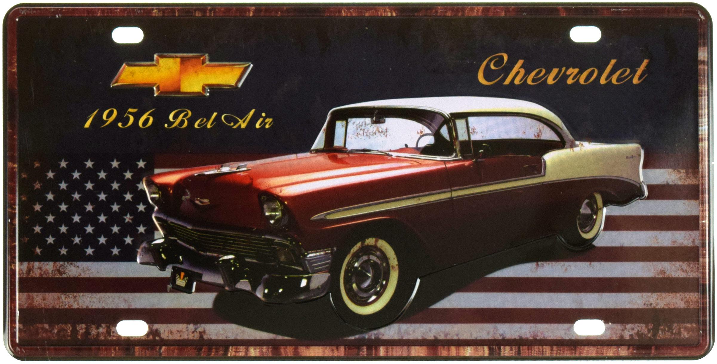 Табличка металева Chevrolet 1956 Bel Air 15x30 см