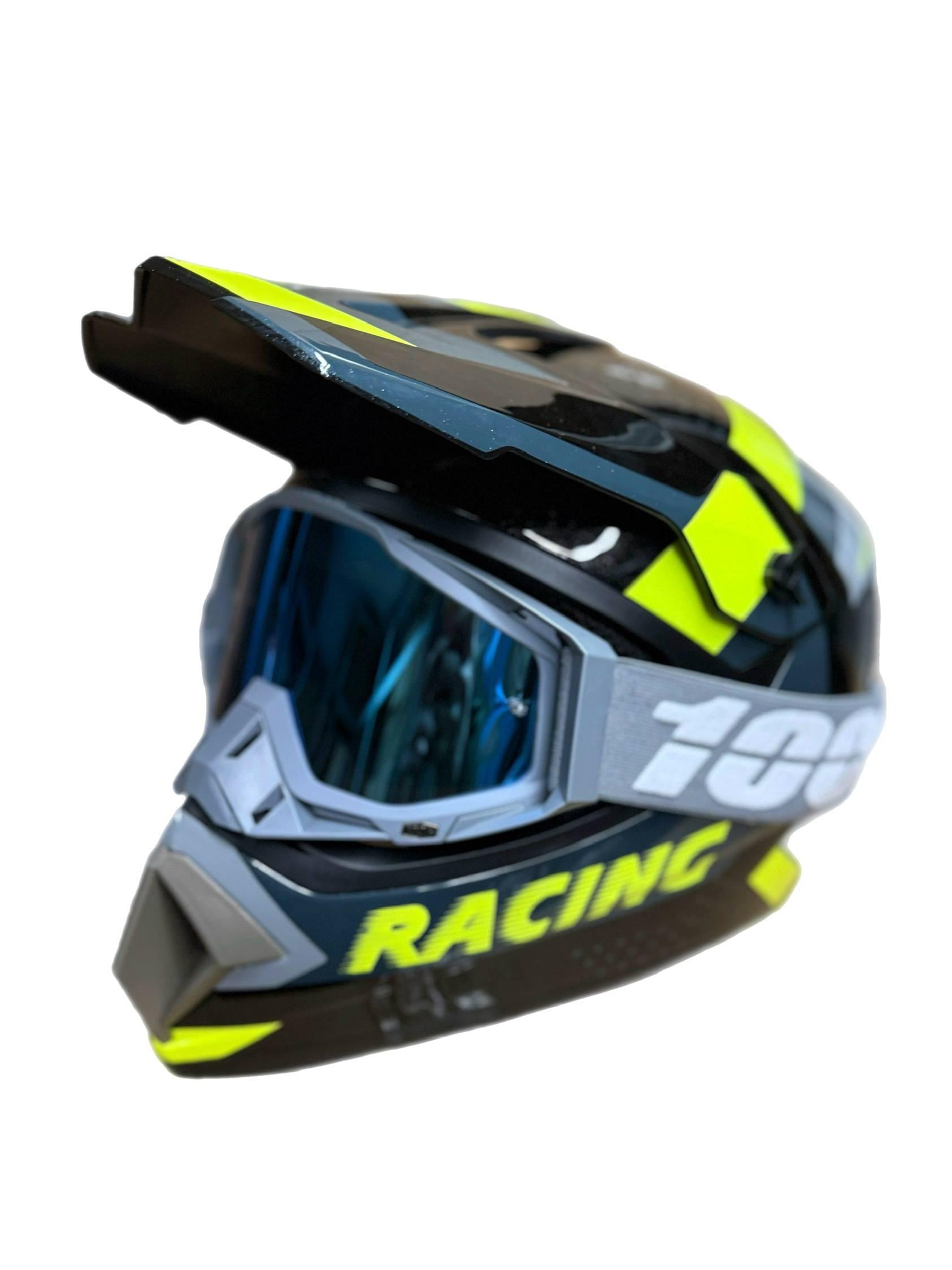 Мотошлем эндуро кроссовый Helmet Racing S и очки Profi Grey (0061) Мотошлем эндуро кроссовый Helmet Racing S и очки Profi Grey (0061)