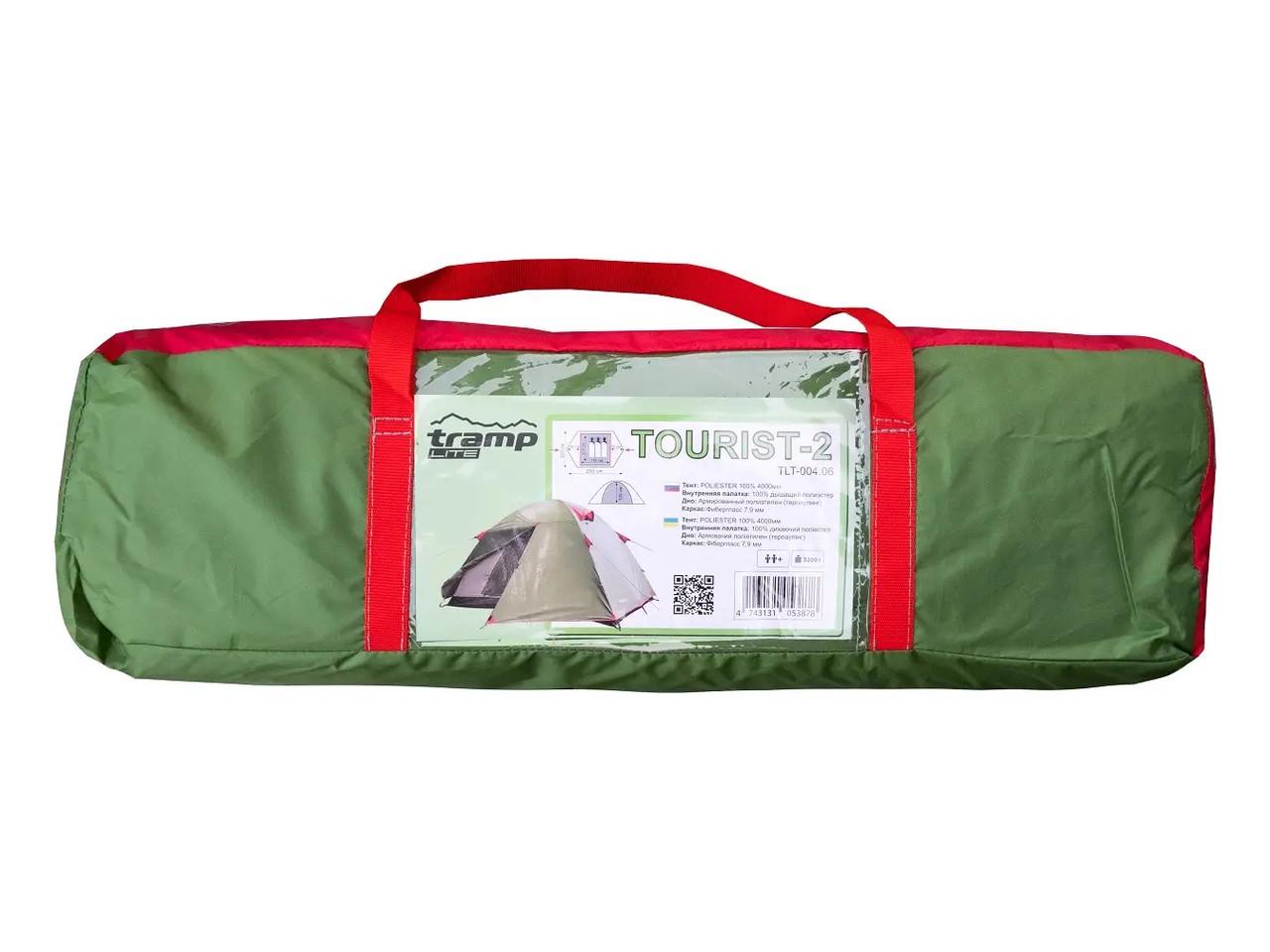 Палатка двухместная Tramp Lite Tourist 2 Olive (iz13706) - фото 10