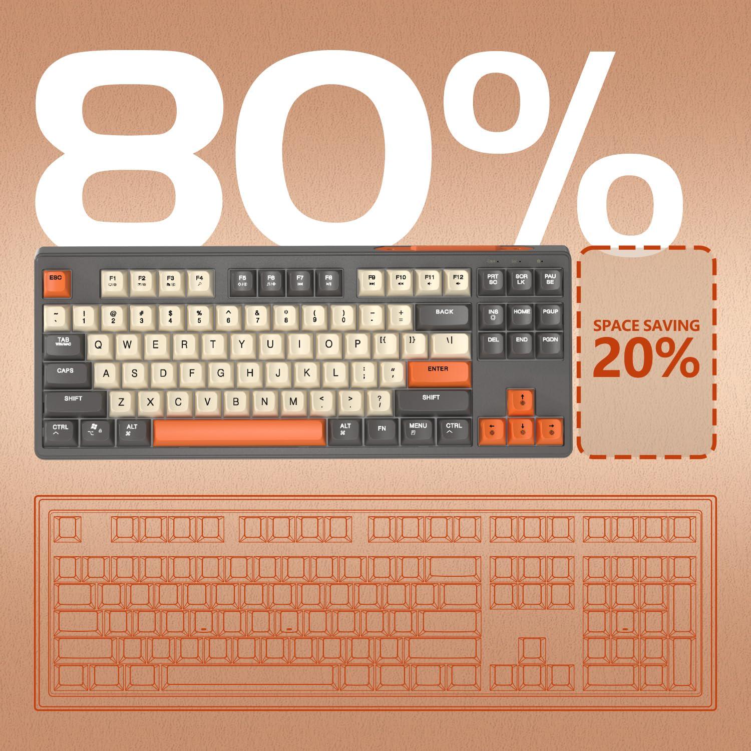 Беспроводная клавиатура Free Wolf M87 TKL с RGB подсветкой Glimmer - фото 4