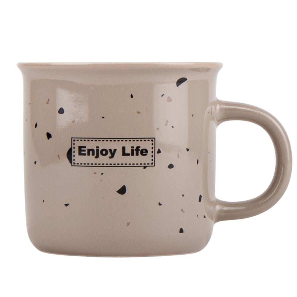 Набор кружек керамических Elisey "Enjoy love" 400 мл 4 шт. Серый 3 (9071-003)