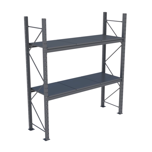 Стеллаж Modern-Expo Mini Rack с металлическими полками основная секция 2 уровня 2584х1850х615 мм (3-3-22) - фото 1