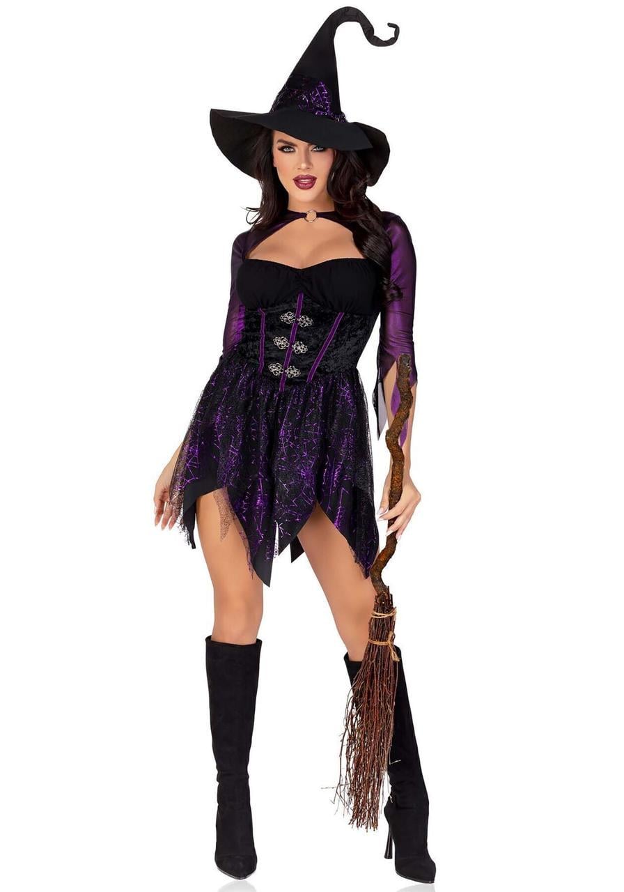 Костюм ведьмы Leg Avenue Mystical Witch XL платье и шляпа (SO9335)