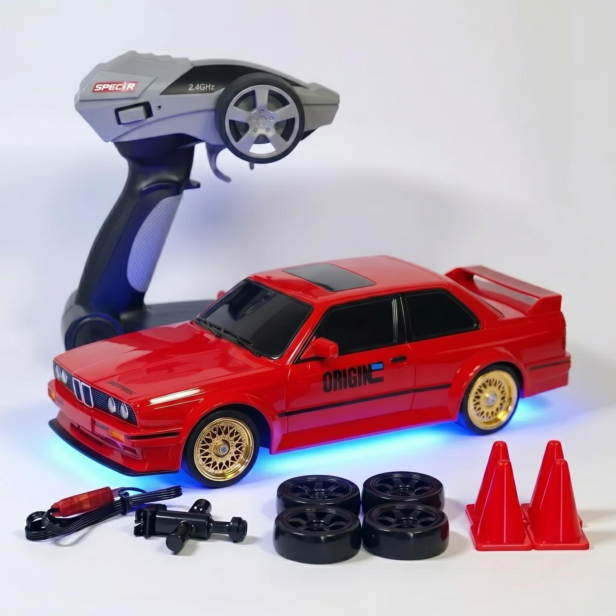 Машинка на радиоуправлении Whoosh BMW M3 E30 Drift с LED-подсветкой Красный