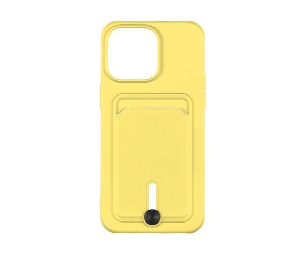 Чохол накладка TPU Colorfull Pocket Card для Apple iPhone 15 Pro Max 04.Yellow - фото 1