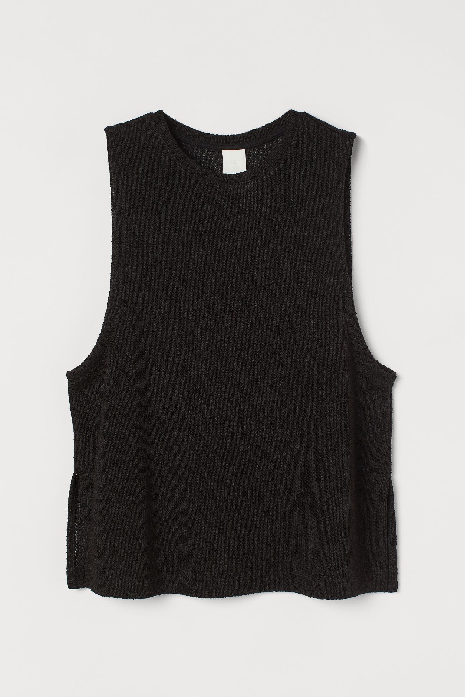 Топ вязаный L Черный (9898923wer)