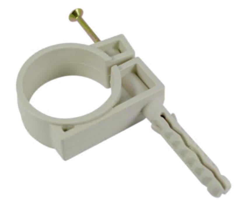 Обойма для труб та кабелю Wave з ударним шурупом D 32-34 мм 25 шт./уп. (28679421)