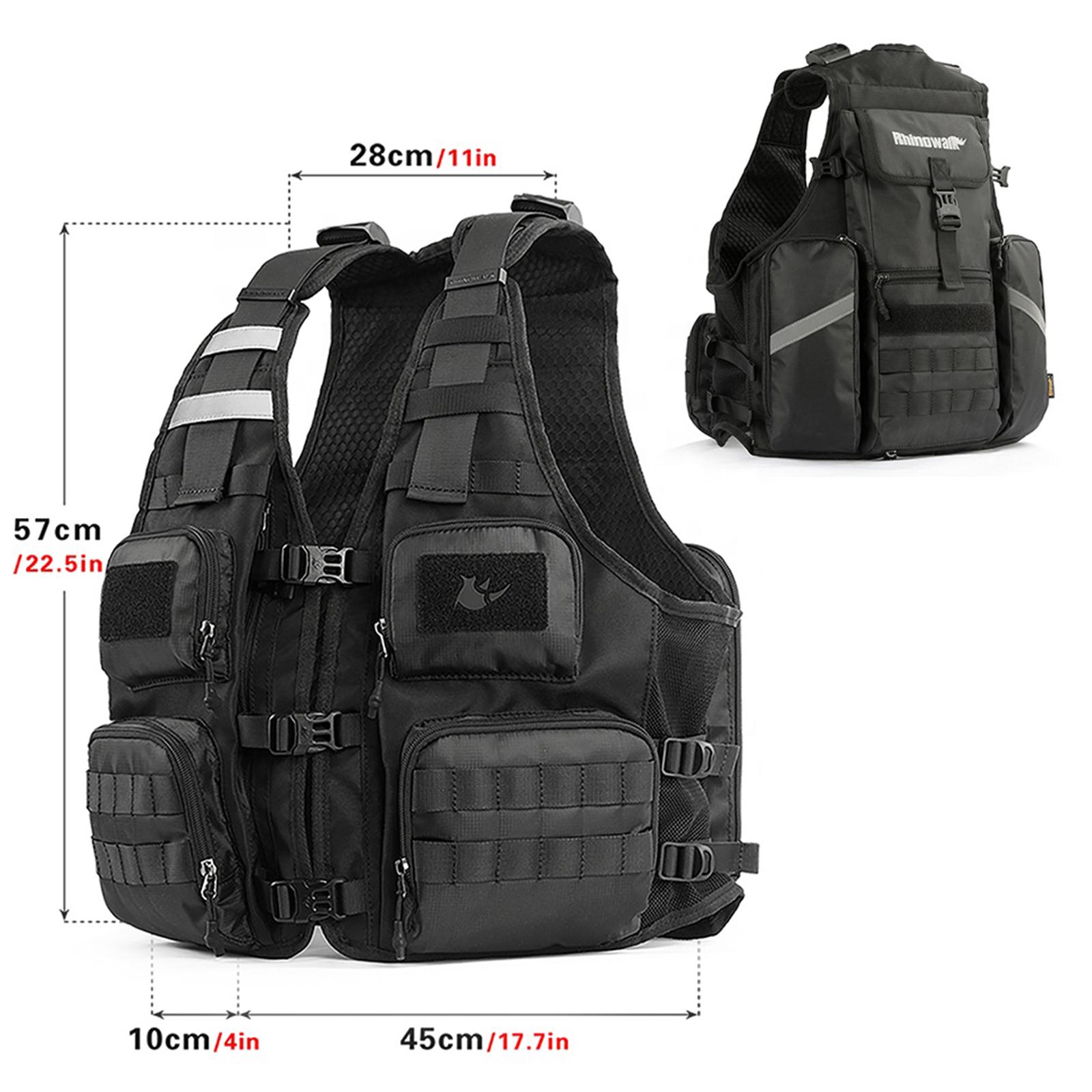 Жилет багатофункціональний Rhinowalk M1012 для їзди на мото-вело-та риболовлі Чорний (RWK-M1012-7392) - фото 9 Жилет багатофункціональний Rhinowalk M1012 для їзди на мото-вело-та риболовлі Чорний (RWK-M1012-7392) - фото 9