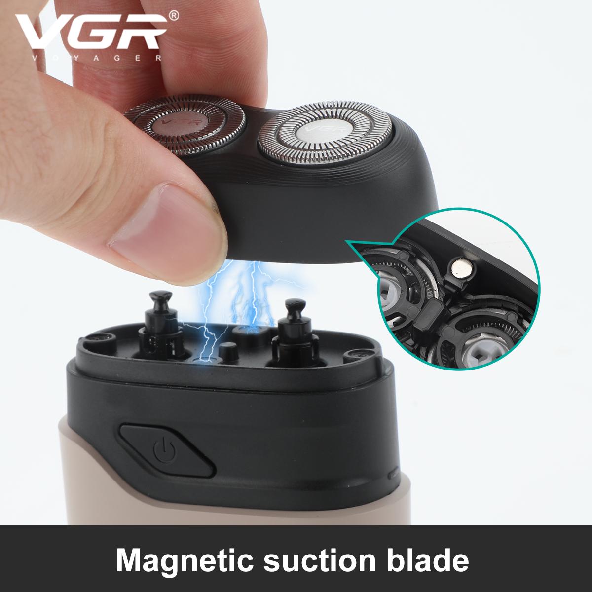 Электробритва роторная VGR V-345 350 мА/ч IPX7 Серый (9195) - фото 3