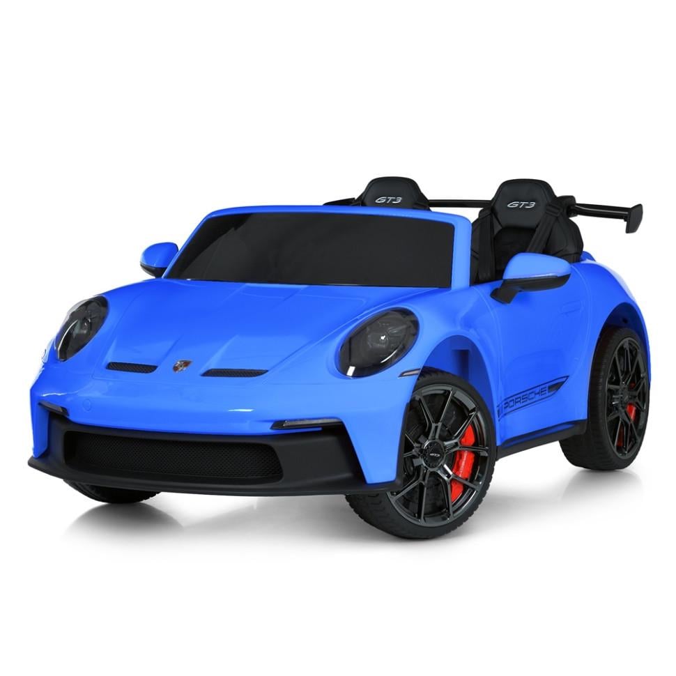 Детский электрический автомобиль Bambi Porsche 24V двухместный до 50 кг Синий (DE-169-E-915)