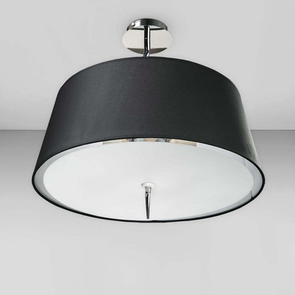 Люстра стельова Light House DL-19156/4 з абажуром Чорний з білим (77959) Люстра стельова Light House DL-19156/4 з абажуром Чорний з білим (77959)