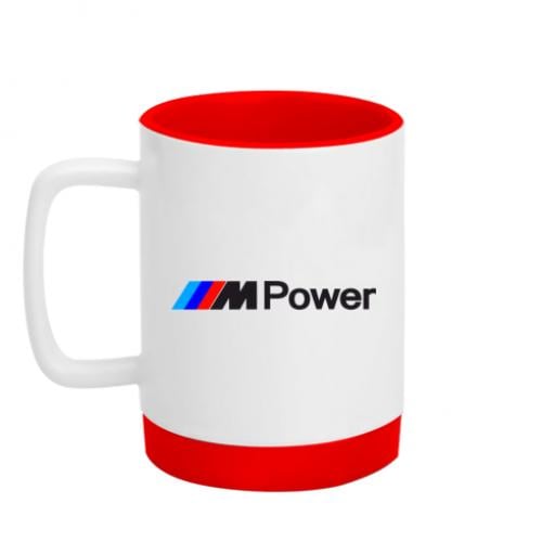 Кружка с силиконовым дном BMW M Power 320 Красно-белый (8980486-18-12154)