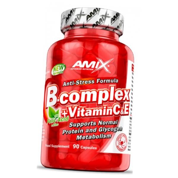 Вітаміни групи В вітаміни С та Е Amix Nutrition B-Complex + Vitamin C 90 капс. (36135002)