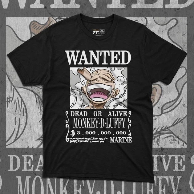 Футболка мужская с принтом Ван Пис Wanted р. 48 (Anime1000)
