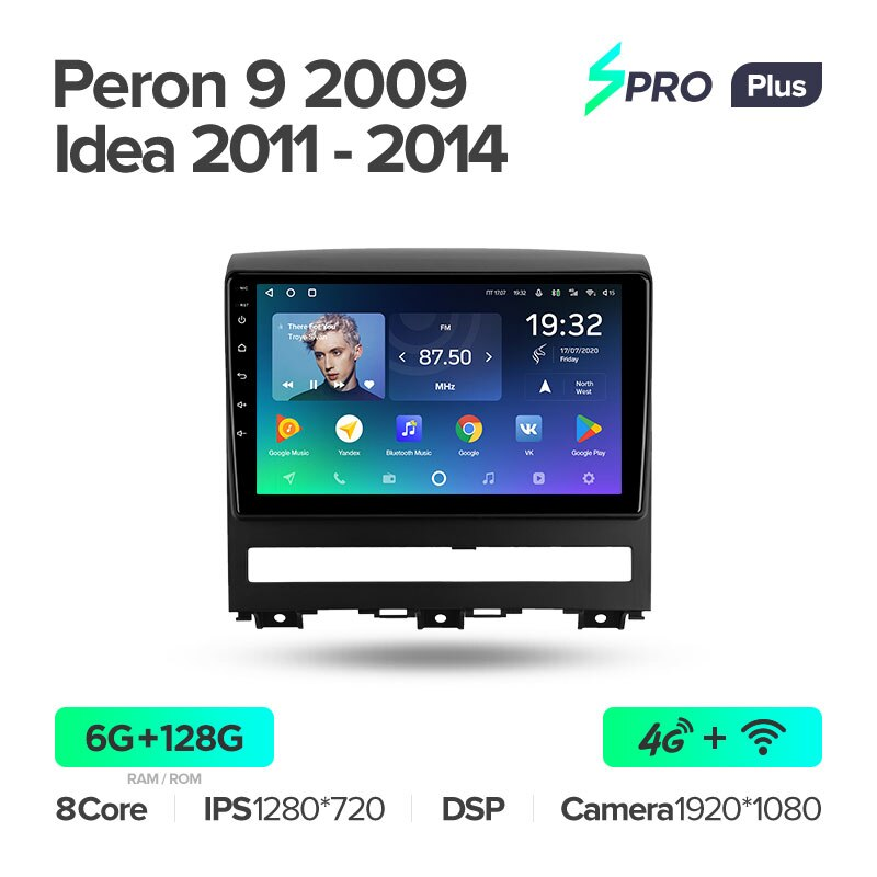 Автомагнітола штатна Teyes SPRO Plus для Fiat Peron 9 2009/Idea 2011-2014 Android SPRO PLUS 6+128G Wi-Fi+4G (1645152968) - фото 2