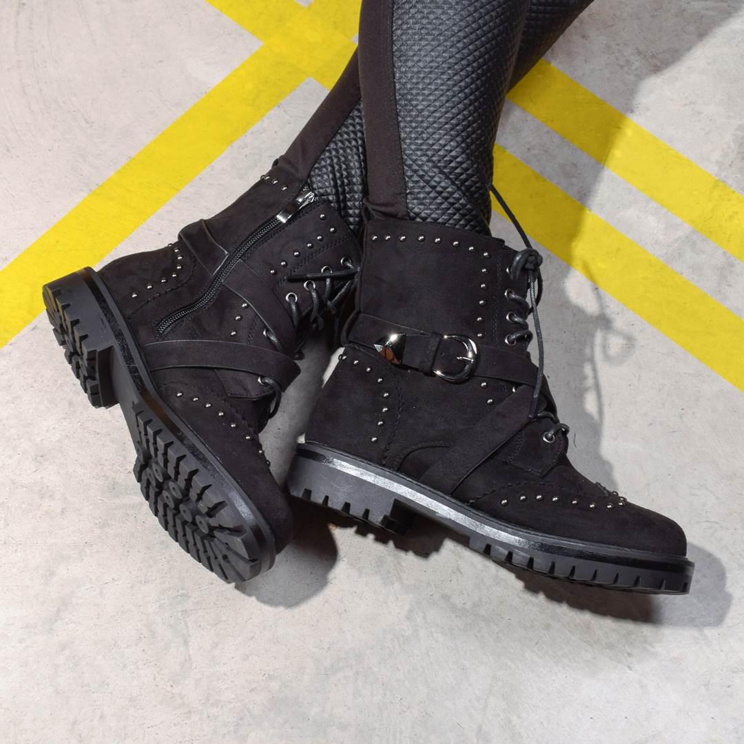 Ботинки женские с заклепками 324223 р. 36 23 см