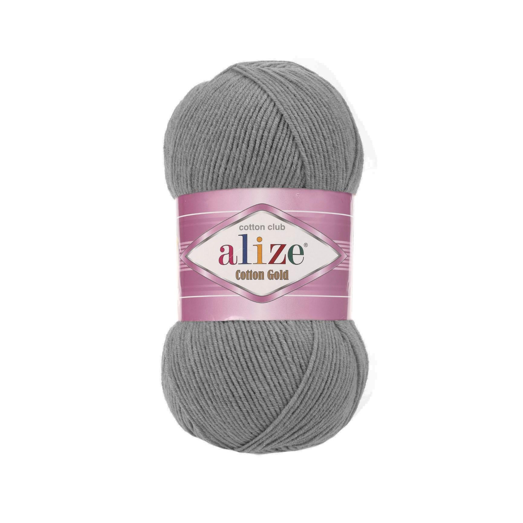 Пряжа Alize Cotton Gold 828 угольно-серый (6438)